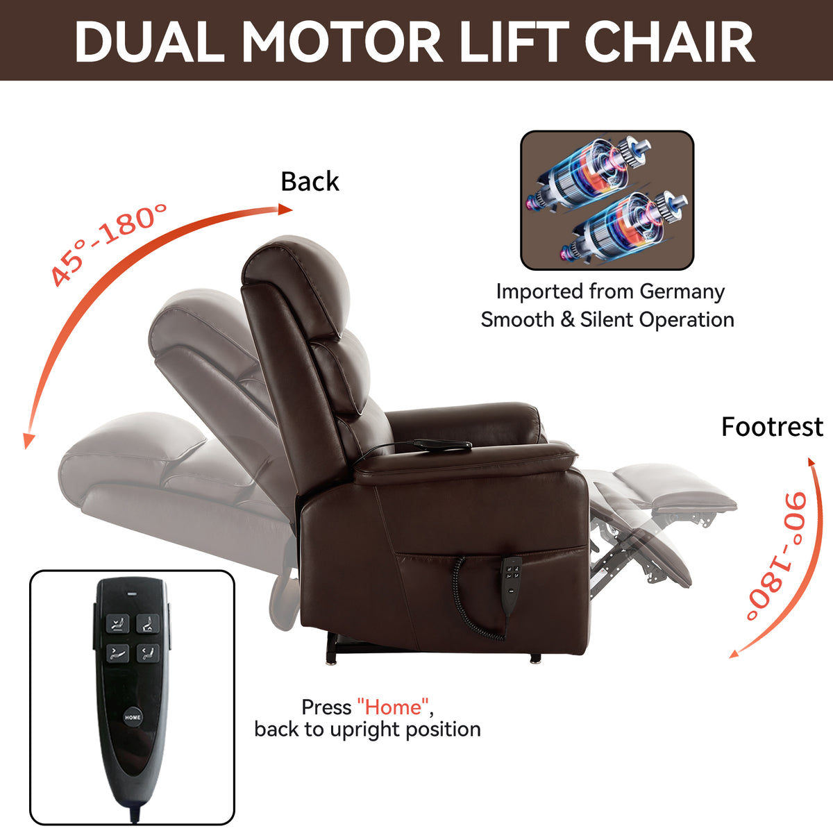 Dual-Motor Power Lift Heat & Massage Recliner detail image 83