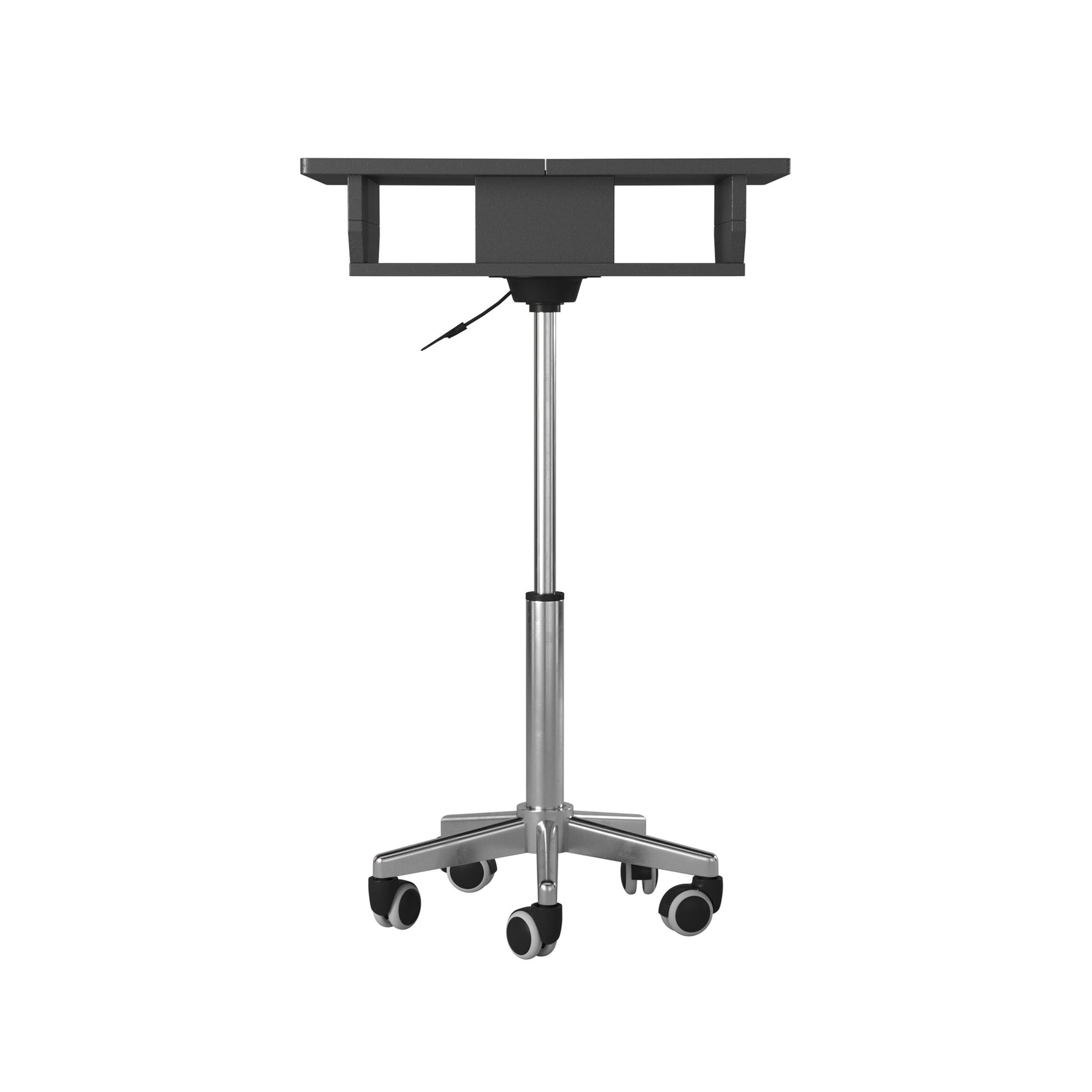 Techni Mobili Folding Table Laptop Cart, Graphite mobile laptop workstation