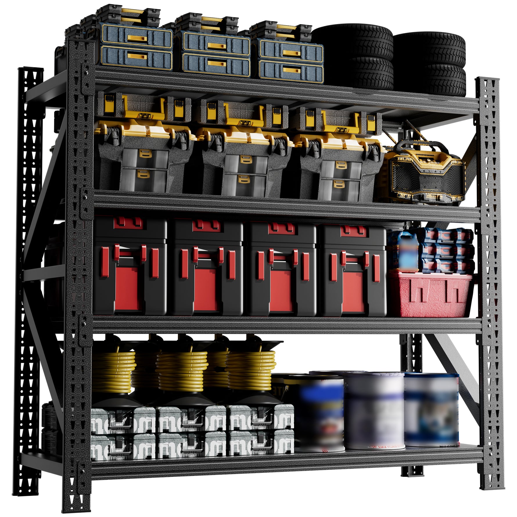 Heavy-Duty Adjustable Garage Shelving for Warehouse Storage for workshop, garage, storage, or utility use