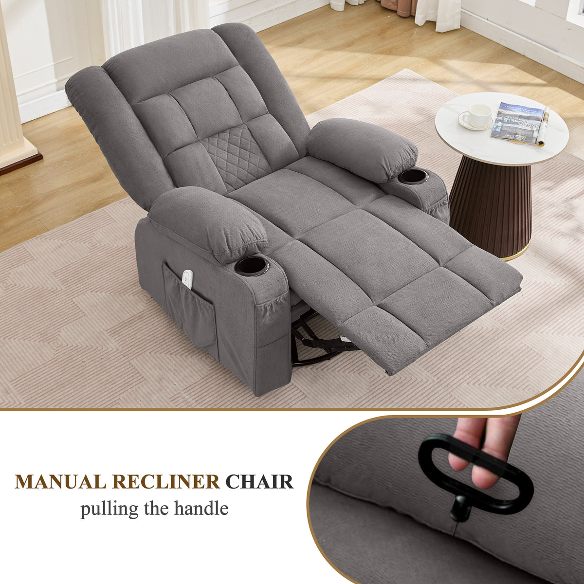 Kneading Massage Rocker Recliner with 4-Point 3D Kneading detail image 22