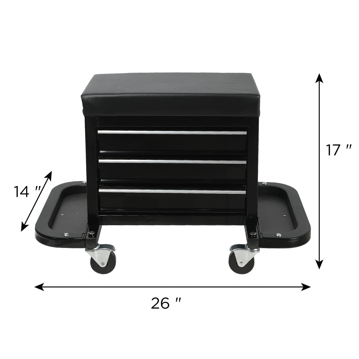 Rolling Mechanic Seat with 3-Drawer Tool Storage, 350 lb Capacity product image