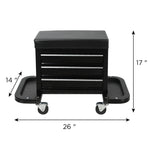 Rolling Mechanic Seat with 3-Drawer Tool Storage, 350 lb Capacity product image