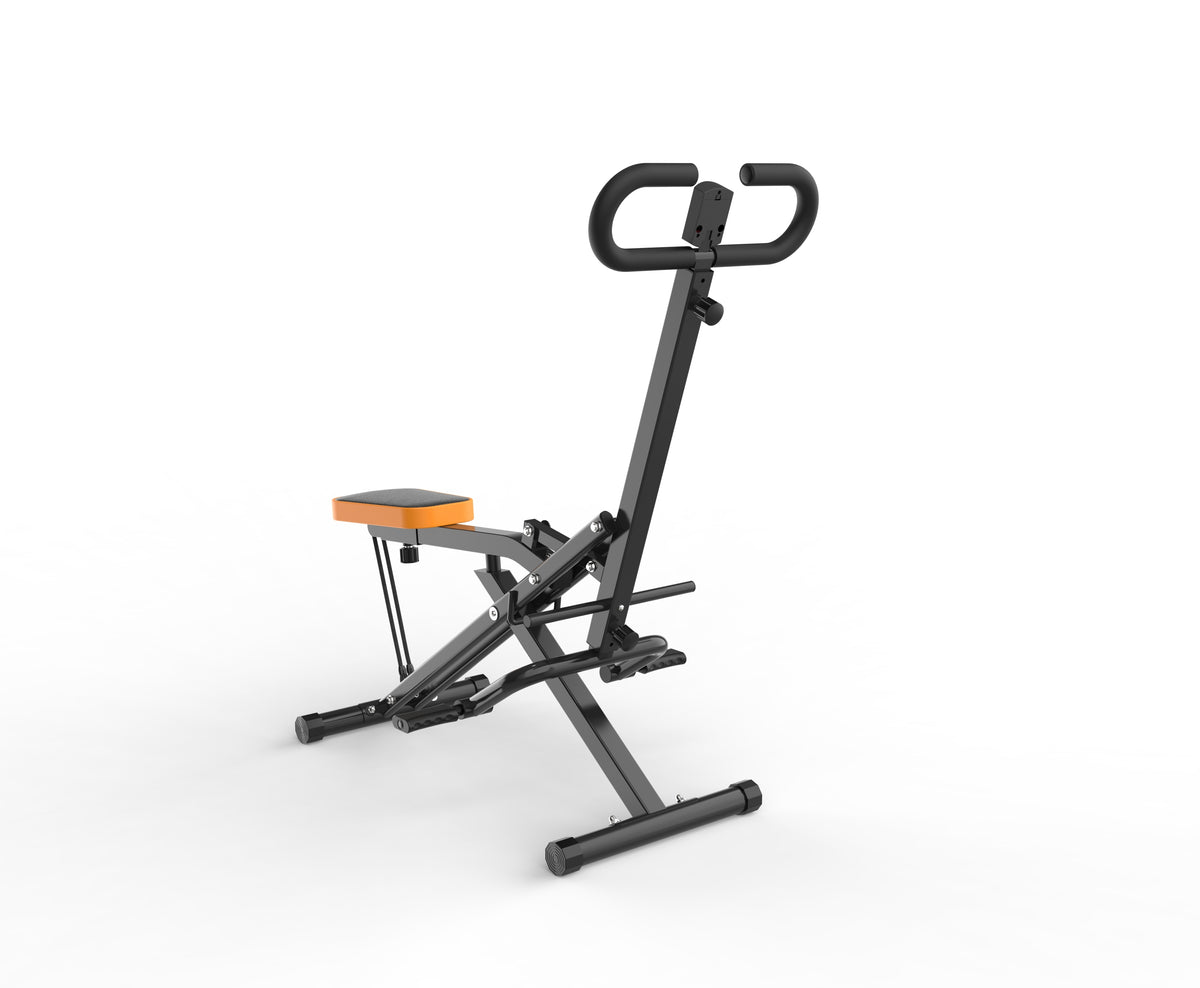 Foldable Assisted Squat Trainer with Resistance Bands, Black detail image 7