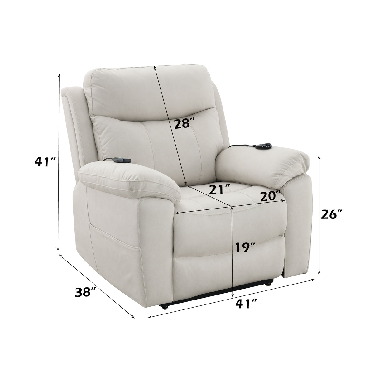 Chriki Power Recliner with Lift and Heating and Massage detail image 34
