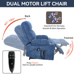 Chenille Dual-Motor Power Lift Recliner, 350 lb Capacity detail image 27