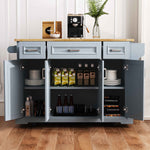54 in. Rolling Kitchen Island with Drop Leaf & Storage product view 71