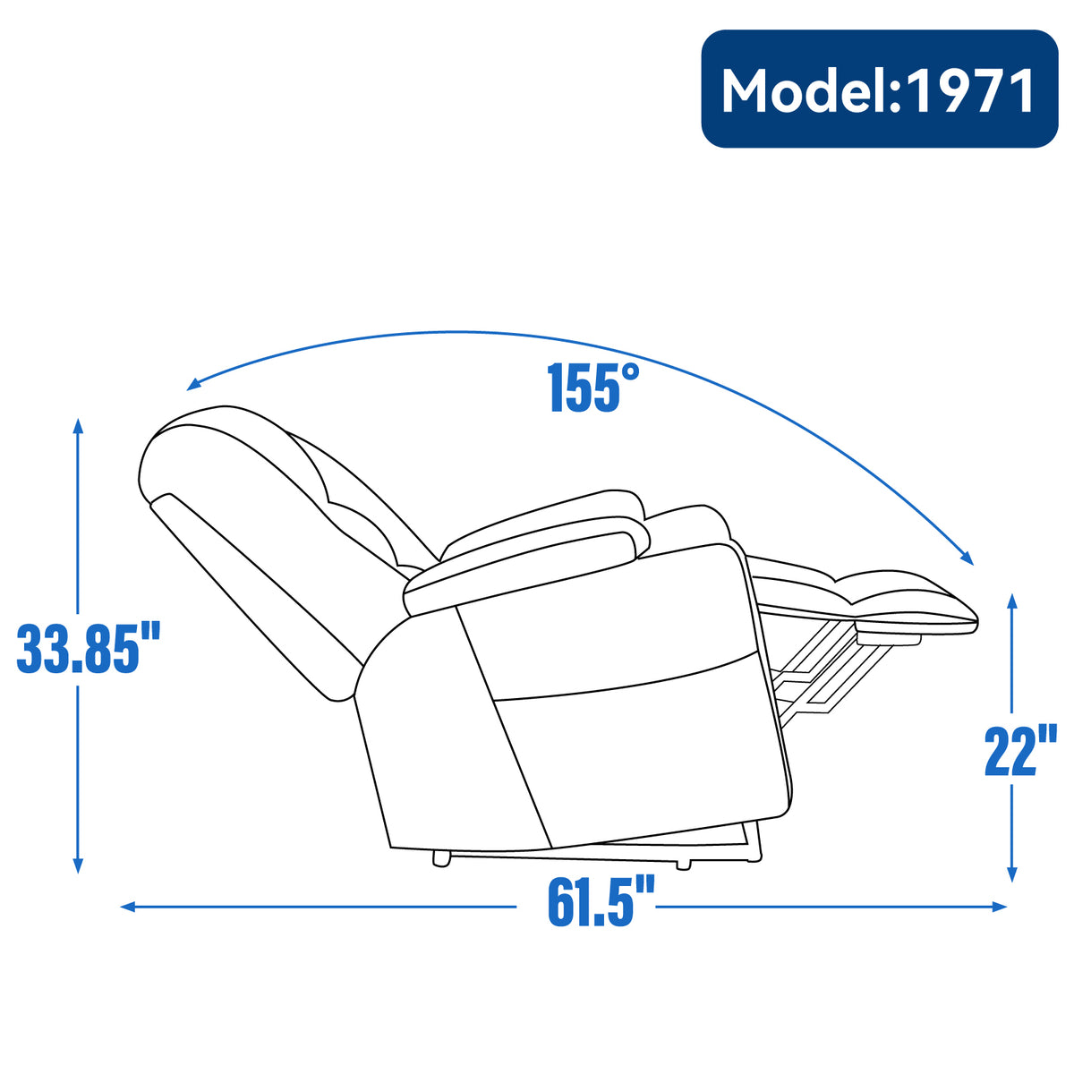 Large Power Lift Heat & Massage Recliner detail image 8