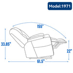 Large Power Lift Heat & Massage Recliner detail image 8