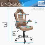 Techni Mobili High-Back Sport Office Chair, Camel for home office seating