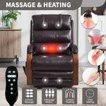 Dual-Motor Leather-Air Power Lift Recliner detail image 7