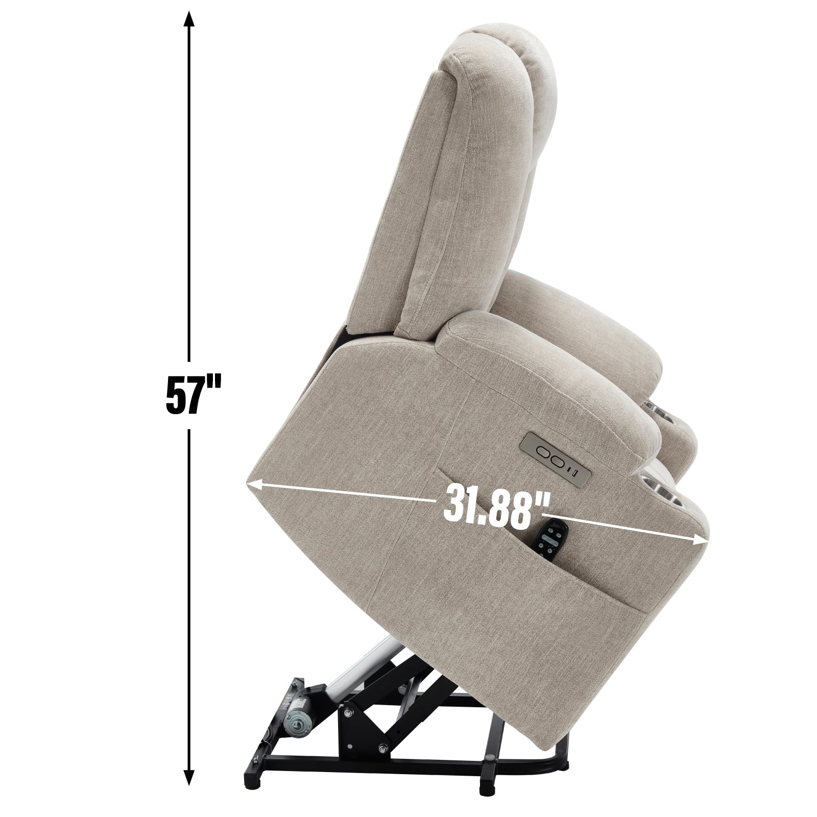 Large Dual-Motor Power Lift Heat & Massage Recliner detail image 94