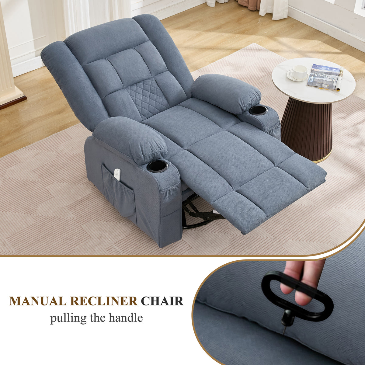 Kneading Massage Rocker Recliner with 4-Point 3D Kneading detail image 6