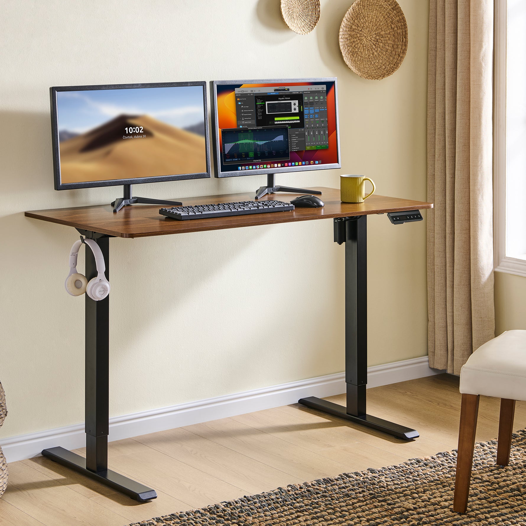 48" x 24" Electric Standing Desk workspace desk setup