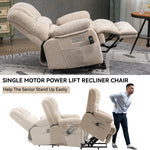 Chenille Power Lift Recliner detail image 11