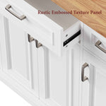 54 in. Rolling Kitchen Island with Drop Leaf & Storage product view 12