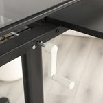 Hand Crank Adjustable Drafting Table with Drawers & Stool hobby and puzzle table