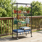 Heavy-Duty Adjustable Wire Shelving Unit with Wheels & Levelers for workshop, garage, storage, or utility use