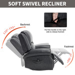 Heat Massage Manual Recliner Chair with Rocker and Swivel for Living Room detail image 73