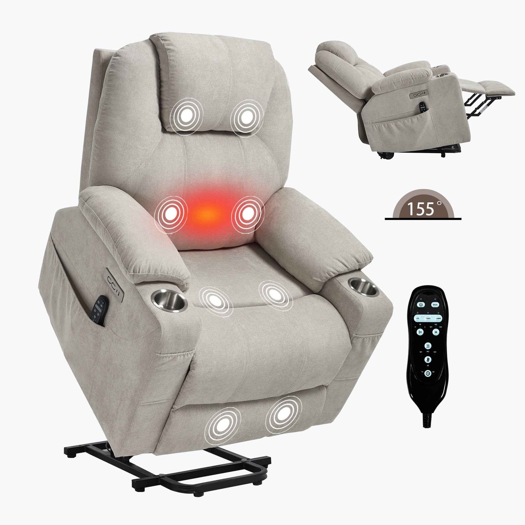 Dual-Motor Leather-Air Power Lift Recliner detail image 40