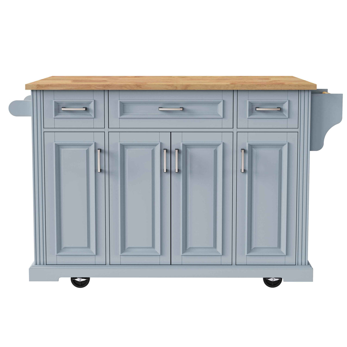 54 in. Rolling Kitchen Island with Drop Leaf & Storage product view 80