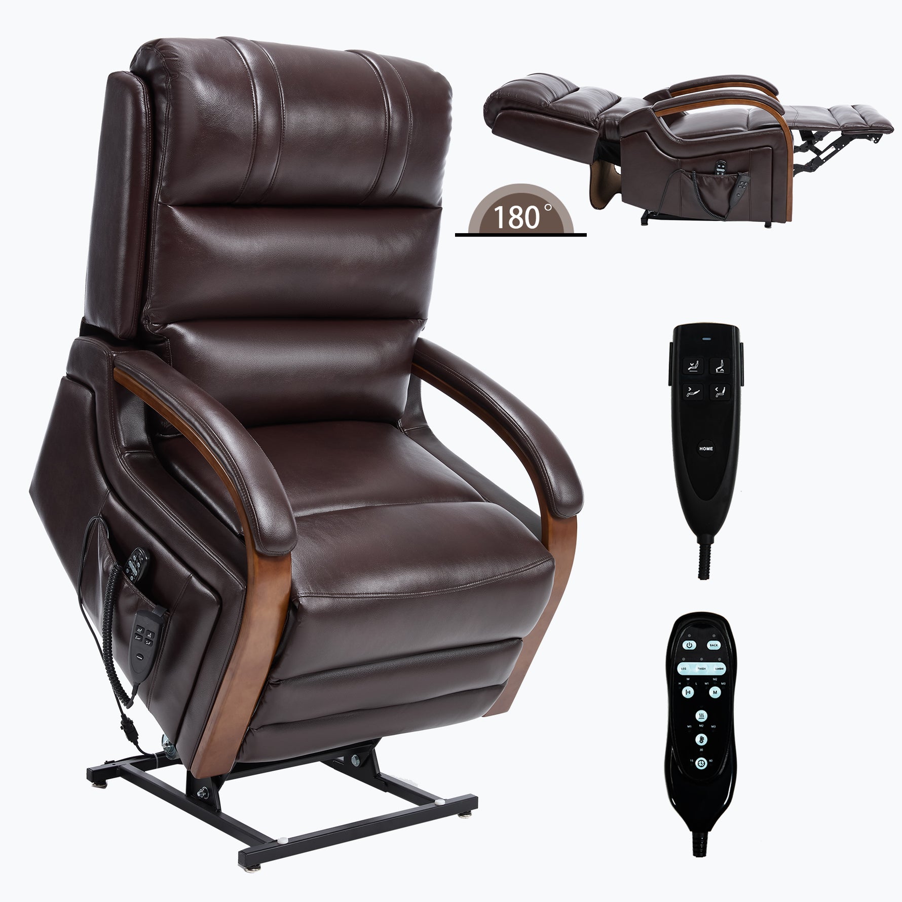 Dual-Motor Leather-Air Power Lift Recliner detail image 13
