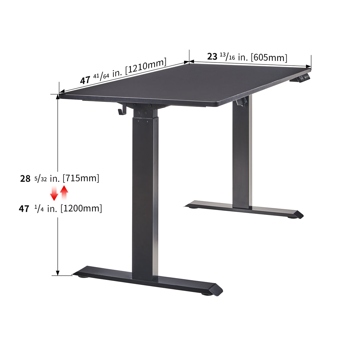48" x 24" Electric Standing Desk workspace desk setup