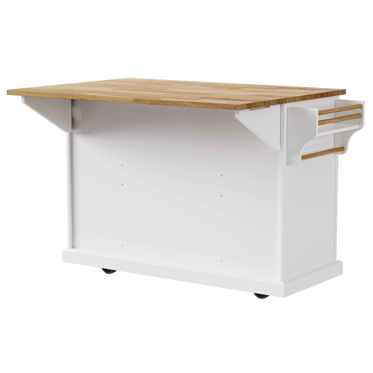54 in. Rolling Kitchen Island with Drop Leaf & Storage product view 16