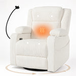 Electric Power Recliner Chair with Heat and Massage, 270° Swivel detail image 10