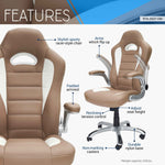 Techni Mobili High-Back Sport Office Chair, Camel for home office seating