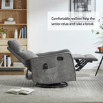Heat Massage Manual Recliner Chair with Rocker and Swivel in Fabric for Living detail image 11