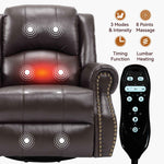 Heat Massage Manual Recliner Chair with Rocker and Swivel for Living Room detail image 19
