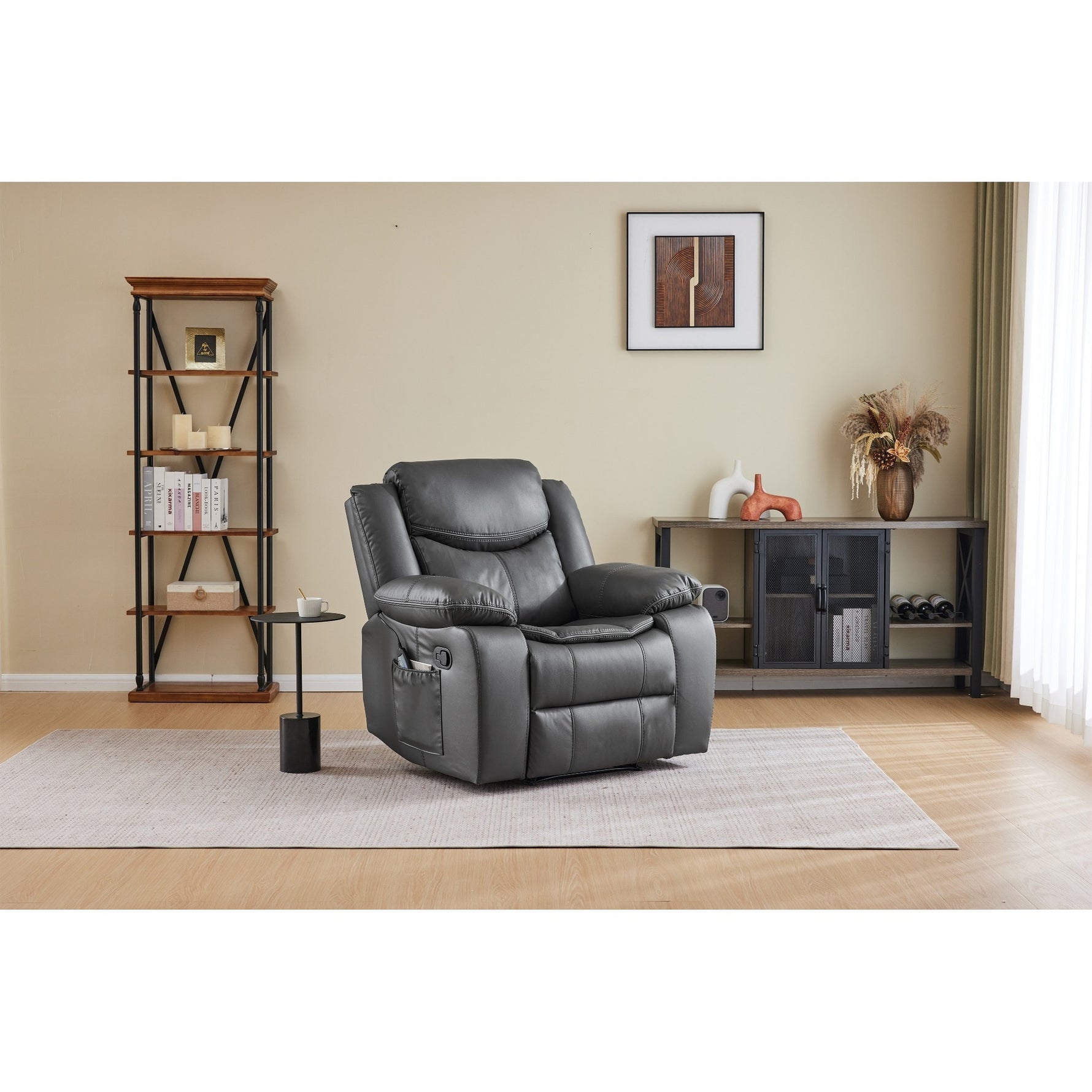 Air Leather Recliner Chair with Vibration and Heating detail image 19