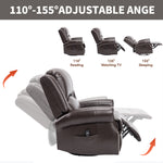 Heat Massage Manual Recliner Chair with Rocker and Swivel for Living Room detail image 27