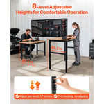 VEVOR Adjustable Height Hardwood Workbench with Power Outlets - workbench for daily comfort and function