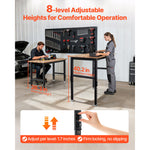 VEVOR Adjustable Height Hardwood Workbench with Power Outlets - workbench for daily comfort and function
