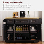54 in. Rolling Kitchen Island with Drop Leaf & Storage product view 39