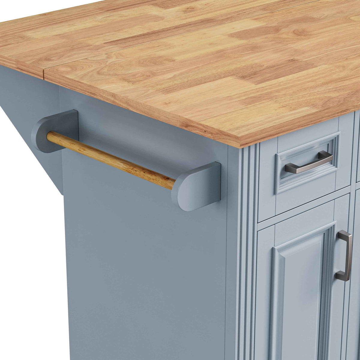 54 in. Rolling Kitchen Island with Drop Leaf & Storage product view 97