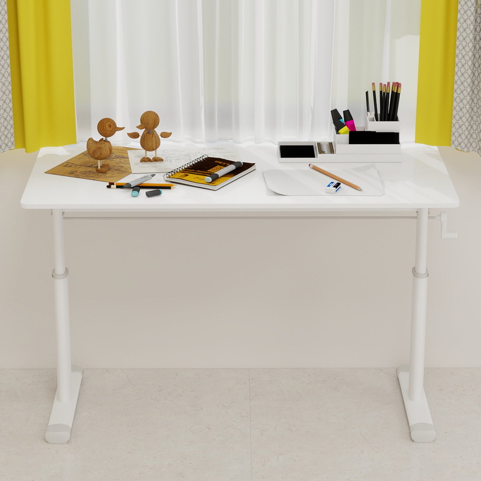 Height Adjustable Study Desk for Home Office workspace desk setup