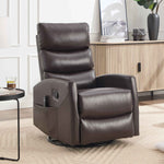 Heat Massage Manual Recliner Chair with Rocker and Swivel in Fabric for Living Room detail image 13