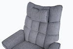 8-Point Massage Recliner with Ottoman, Heated Reclining Chair, Bent Wood Base detail image 13