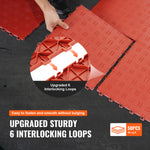 PVC Interlocking Drainage Garage Floor Tiles, 12" x 12" x 0.5" for workshop, garage, storage, or utility use