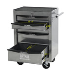 Rolling 5-Drawer Steel Tool Chest with Stainless Steel Top for workshop, garage, storage, or utility use