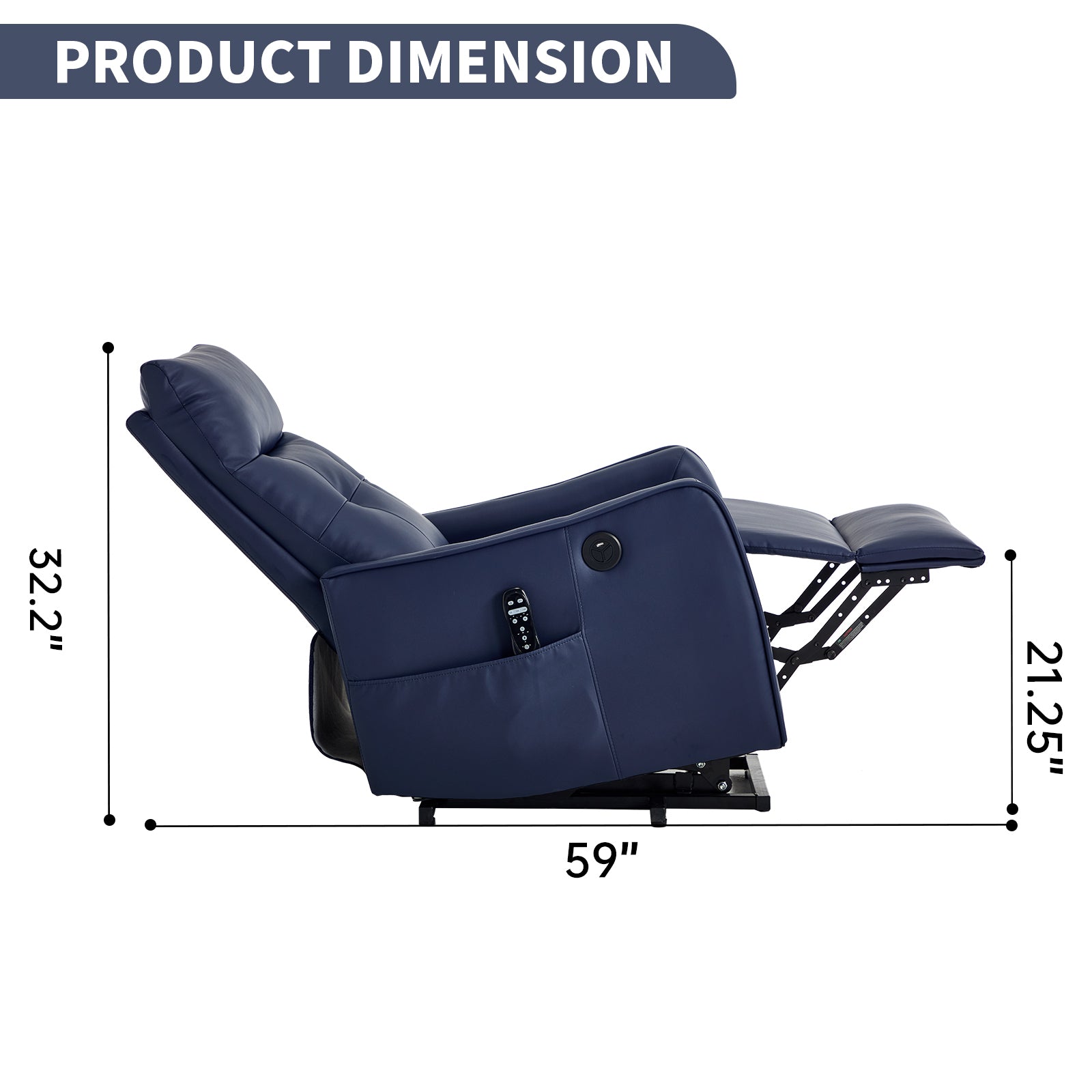 Single Motor Power Lift Recliner Chair with Massage & Heat detail image 87