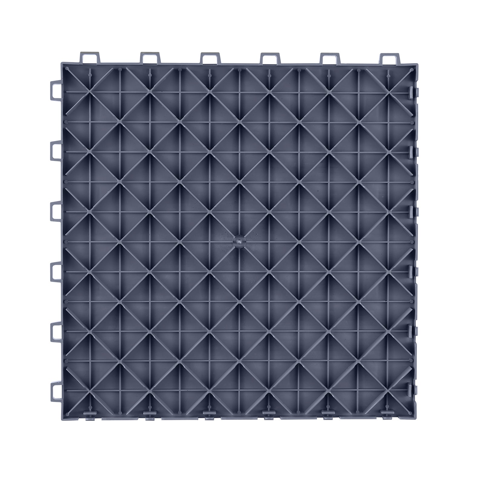 PVC Interlocking Drainage Garage Floor Tiles, 12" x 12" x 0.5" for workshop, garage, storage, or utility use