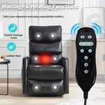 Heat Massage Manual Recliner Chair with Rocker and Swivel in Fabric for Living Room detail image 6