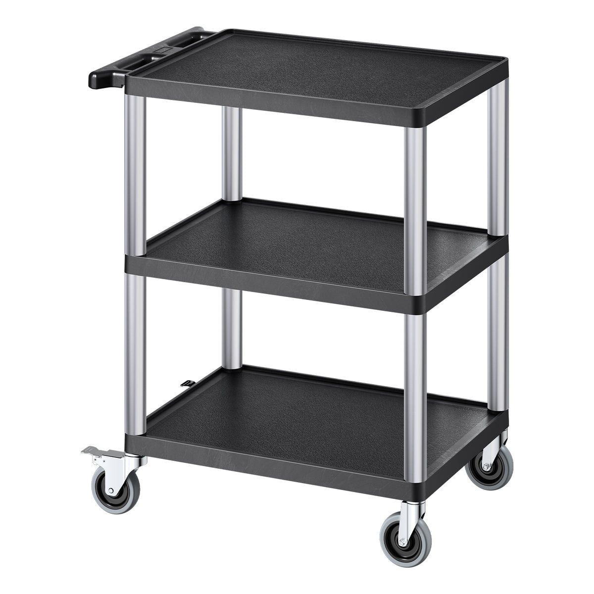 Heavy-Duty Rolling Utility Service Cart with 360° Swivel Wheels for workshop, garage, storage, or utility use