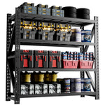 Heavy Duty Metal Adjustable Garage Shelving Unit, 4000lb Capacity Industrial Storage Rack for workshop, garage, storage, or utility use