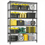 6-Tier Adjustable Wire Shelving Unit, 2100 lb Capacity for workshop, garage, storage, or utility use
