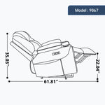 Dual-Motor Leather-Air Power Lift Recliner detail image 33
