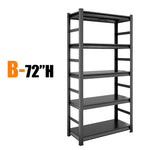 5-Tier Heavy-Duty Adjustable Metal Storage Rack for workshop, garage, storage, or utility use